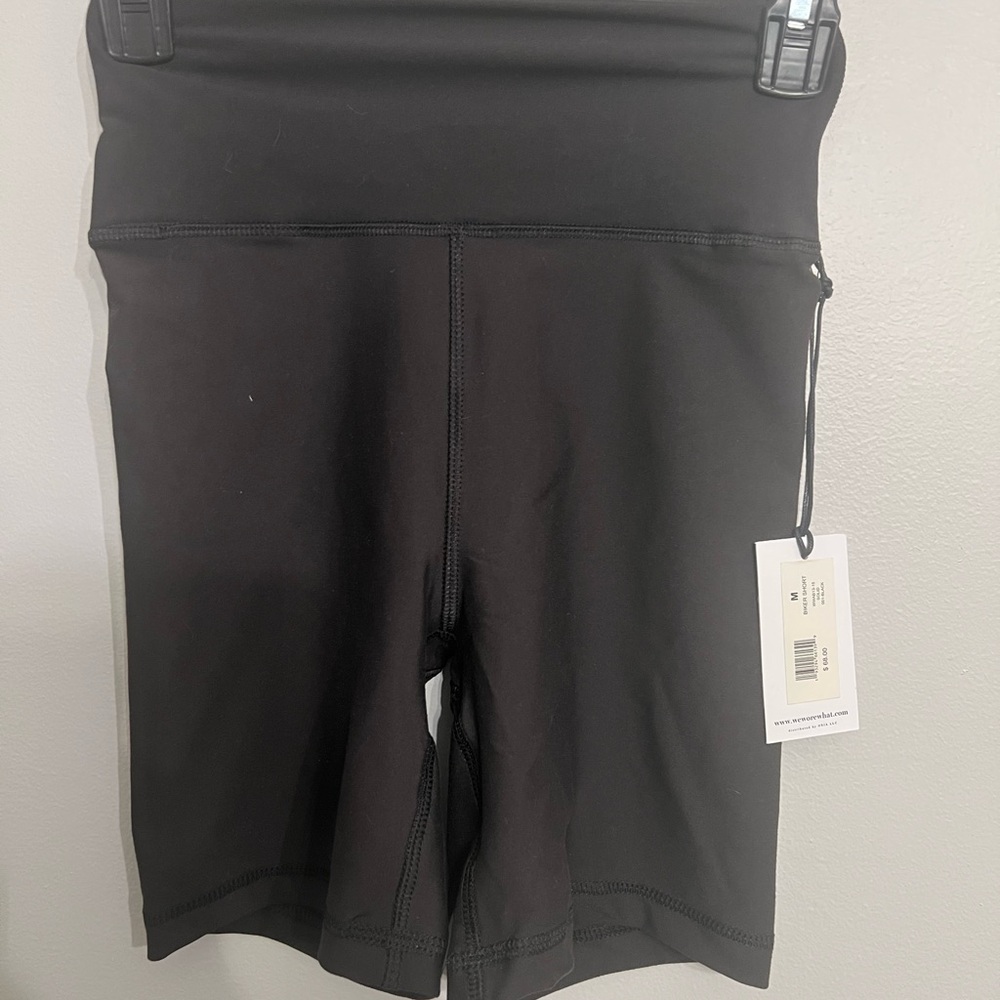 WeWoreWhat Black Bike Biker Shorts Size Medium M Athletic Active‎ Workout 6"